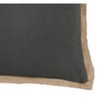 22"x22" Oversized Solid Square Throw Pillow Cover Tan/Charcoal Gray - Rizzy Home - 3 of 3