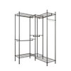 Portable 4 Rows Clothes Rack with 7 Layers Shelves Garment Rack Wardrobe Closet Rack - 2 of 2