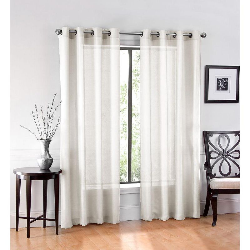 GoodGram Ultra Luxurious Elegant Sheer Grommet Single Curtain Panel, 1 of 2
