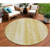 Gold Wheat And Ivory Botanical Leaves Washable Indoor Outdoor Area Rug - 2 of 4