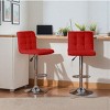 FURNIinspire Counter and Bar Stools 2 Pieces High Chair Bar Stools Counter Height Bar Stools Barstools for Kitchen Counter, Red, 17.32"*20.08"*37.01" - 3 of 4