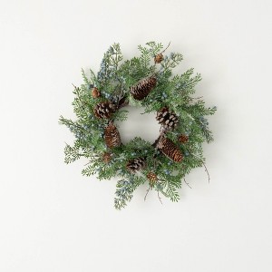 Sullivans Artificial Christmas Berry Cedar Accent Ring  Green  Indoor Christmas DÃƒÂ©cor - 1 of 3
