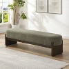 Christopher Knight Home Arabella 64" Modern Rubberwood Upholstered Loop Yarn Ottoman - 2 of 4