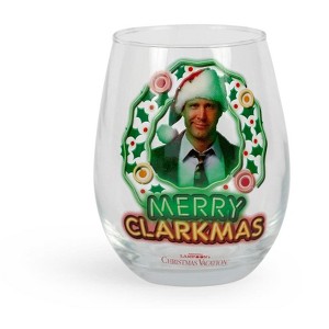 Silver Buffalo National Lampoon's Christmas Vacation Merry Clarkmas Stemless Glass | 20 Ounces - 1 of 4