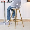 SKRAN Stylish And Comfortable Upholstered Bar Chairs With Metal Legs, Water-Resistant PU Leather,Small Size,Easy To Install For Kitchen,Terrace - 4 of 4