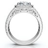 Pompeii3 Ceritified 2.90Ct Cushion Diamond Engagement Ring Set 14k Gold or Pt Lab Created - 2 of 4