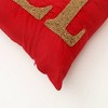 Handcrafted Red Noel Beadwork Lumber Pillow: Perfect for the Season-24X16" - 4 of 4