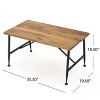 Sapphtopaz Patio Outdoor Table Patio Dining Table Acacia Wood Outdoor Dining Table Picnic Table for Garden, Lawn, Patio - 4 of 4