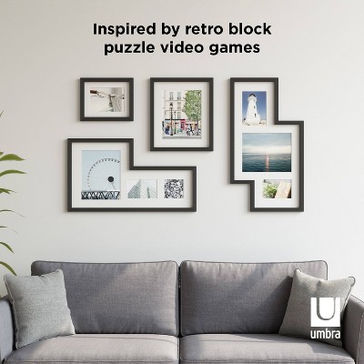 Black Polystyrene Gallery Wall Picture Frame Set
