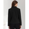 Allegra K Women's Office Notched Lapel Long Sleeve Crop Coat Blazer - 3 of 4