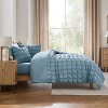 Nestl Bed in a Bag, 7pc Comforter Set Seersucker Design, Modern Comforter Sets with Sheets, Bed in a Bag Bed Set - 2 of 4