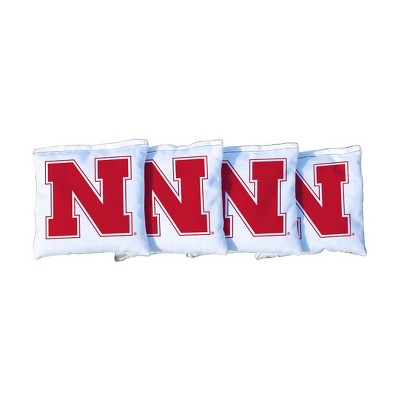 NCAA Nebraska Cornhuskers Corn-Filled Cornhole Bags White - 4pk