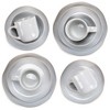 Elanze Designs 16-Piece Reactive Glaze Ceramic Stoneware Dinnerware - Service for 4, Pale Grey - 3 of 4