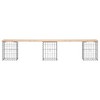 Garden Bench Natural Wood Pine wood Large Durable Garden Bench vidaXL - 3 of 4