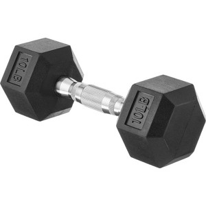 Rubber Encased Hex Dumbbell, Hand Weight for Home Gym Strength Training and Fitness Workouts - 1 of 4