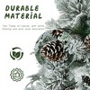 QingMoon Spruce Artificial Christmas Tree, 6FT Snow Flocked Xmas Tree with Pine Cones and 403 PE & PVC Branch Tips for Party, Holiday, Home Décor - 4 of 4