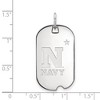 Black Bow Jewelry 14k White Gold Navy Midshipmen NCAA Pendant - 2 of 3