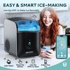 Euhomy Nugget Countertop Ice Maker, 35 Lbs/Day, APP Remote Control & LED Indicator, 15 - Min Self-Cleaning, Compact Ice Machine with Scoop, Black - 3 of 4