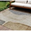Taupe Beige And Gray Abstract Washable Indoor Outdoor Area Rug - 2 of 4