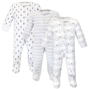 Touched by Nature Infant Organic Cotton Zipper Sleep and Play 3pk, Safari - 1 of 1