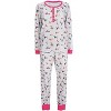 Memoi Women's Henley Cotton-Rich Pajama Set with Dog Print Gray Heather XS - 4 of 4