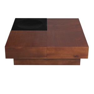 Dexmalle Inspired Acacia Wood Storage Coffee Table - 1 of 4