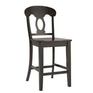 South Hill Napoleon Back 24 in. Counter Chair (Set of 2) - Antique Black - Inspire Q