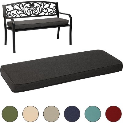 Aoodor 46.5'' x 17.7'' x 3'' Patio Bench Cushion, Olefin Fabric Slipcover Sponge Foam, Outdoor Use