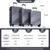3pcs Luggage Set, 20+24+28 inch PC+ABS Lightweight Suitcase with Two Hooks, Spinner Wheels 4S -ModernLuxe - 2 of 4