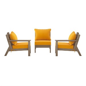 WestinTrends Avalon Outdoor Patio HDPE Loveseat Sofa with Patio Cushions - 1 of 4