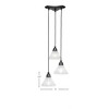 Toltec Lighting Europa 3 - Light Pendant in  Matte Black with 7" Gold Ice Shade - 2 of 2