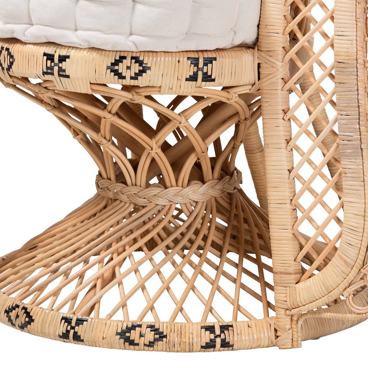 bali & pari Nafisa Natural Rattan Peacock Chair Natural Brown - thumbnail 7