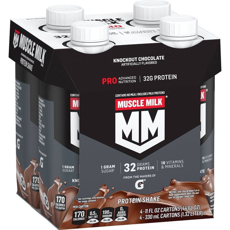 Muscle Milk Pro Series Protein Shake - Knockout Chocolate - 11 fl oz/4pk, 3 of 7