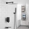 3-Spray Patterns With 2.5 GPM 10 in. Showerhead Wall Mounted Dual Shower Heads With Valve - 2 of 4