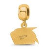 Black Bow Jewelry 14k Yellow Gold Plated Sterling Silver Georgia Southern Eagles NCAA Bead Charm - 4 of 4