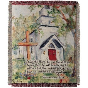 Manual Woodworks and Weavers Historic Church 100% Cotton Woven Throw Blanket 50x60 Multi-Color - 1 of 3