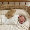 Ely's & Co. Jersey Cotton Spandex Swaddle Blankets 40"x40" with Beanie Gift Set  - 3 of 4