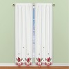 Collections Etc Embroidered Cardinal Pinecone Window Curtains - 2 of 4