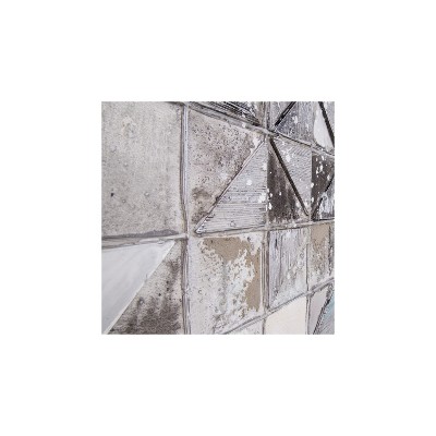 Sky Fractal II Gray Abstract Canvas Wall Art