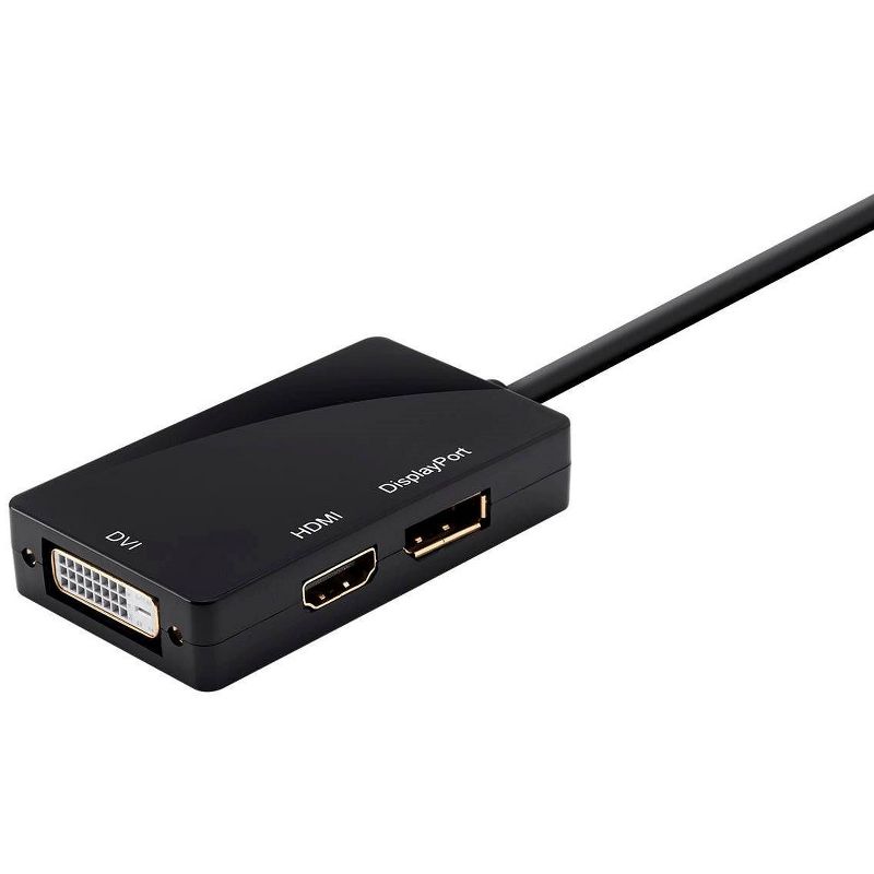 Monoprice Mini DisplayPort 1.1 to HDMI, DVI, and DisplayPort Adapter, Black, 3 of 5