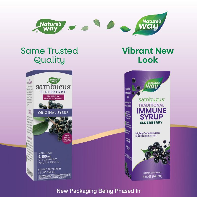 Nature&#39;s Way Sambucus Elderberry Traditional Immune Syrup - 8 fl oz, 4 of 13