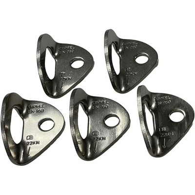 Amber Sports 22kN Bolt Hanger Stainless Steel Climbing Anchor Reliable and Durable Climbing Gear, Metal, Pack of 5