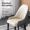 POVISON Contemporary Upholstered Dining Chairs Set of 2, High Back Armchairs, Gray - 4 of 4
