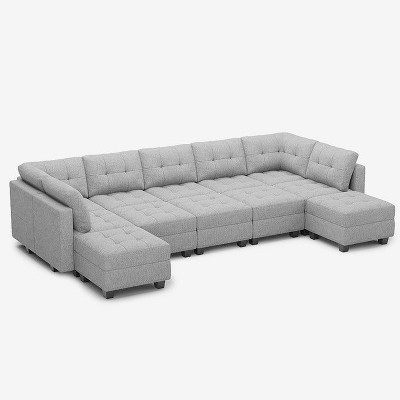 Belffin Modular Weave Sofa with Storage Seat (12 Seats + 9 Sides)
