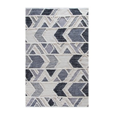 5'x8' Slings and Arrows Area Rug Ivory/Gray/Blue - Anji Mountain