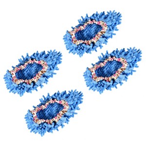 Unique Bargains Chenille Microfiber Washable Multifunctional Cleaning Shoe Cover Duster 4 Pcs - 1 of 4