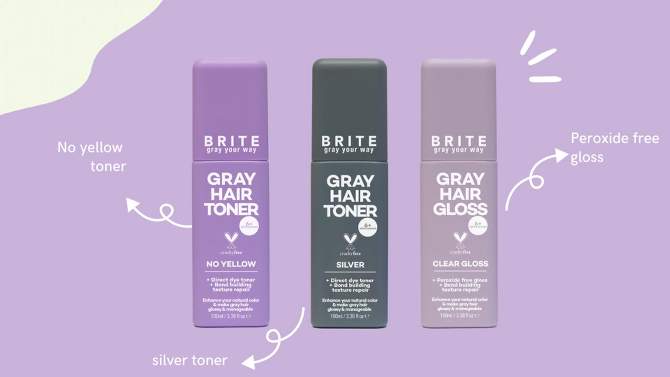 BRITE Hair Gloss - Gray - 3.38 fl oz, 2 of 12, play video