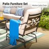 Captiva Designs 6pc Extra Large Metal Outdoor Patio Conversation Set with Rocking Pattern-back Chairs and Coffee Table - 4 of 4