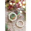 SEVOBAL 6.7" Party Decorations and Accessories Set of 6 Wool Ball Wreath Set for Christmas Tree Holiday Decor, White, 6.7"*6.7"*1" - 4 of 4
