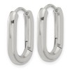 Chisel Stainless Steel Polished Elongated 3mm Hinged Hoop Earrings - 3 of 4